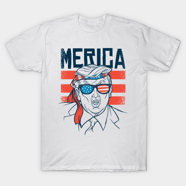 Merica Donald Trump T-Shirt by LR_Collections